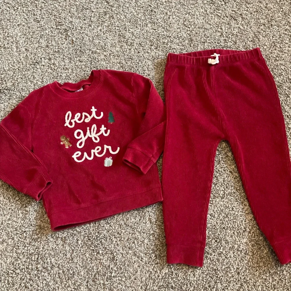 Toddler Holiday Pajamas 24M Lot Carter's Best Gift Ever Footie Sleepers Set of 4